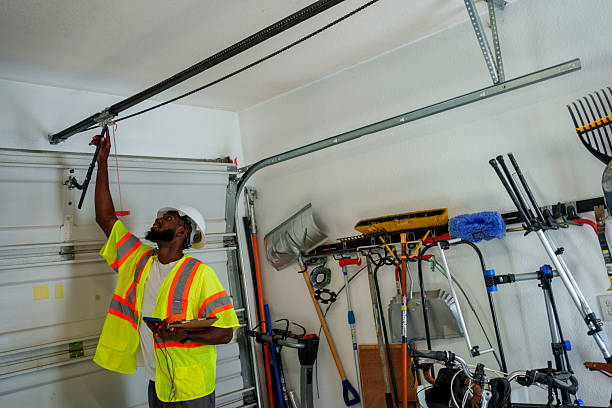 Professional Garage Door Panel Replacement technician working in Creedmoor, NC